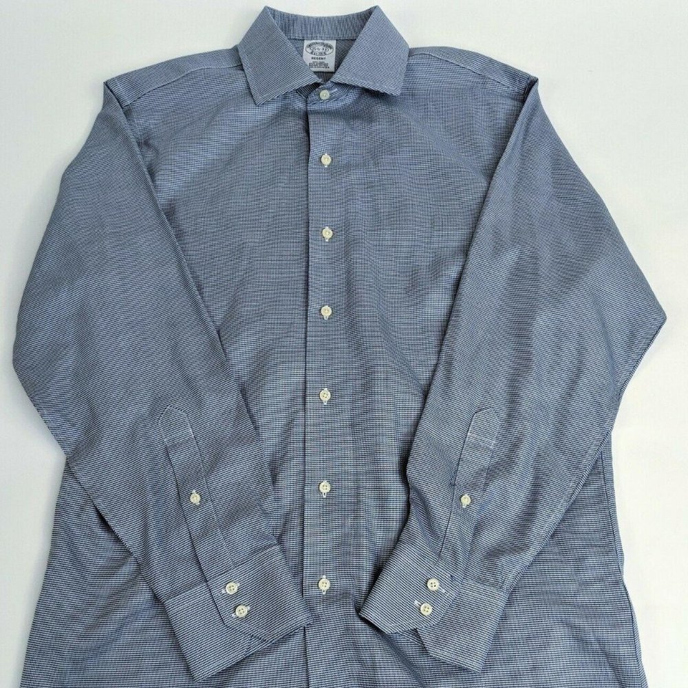 Brooks Brothers Regent Slim 15.5 33 Blue Check